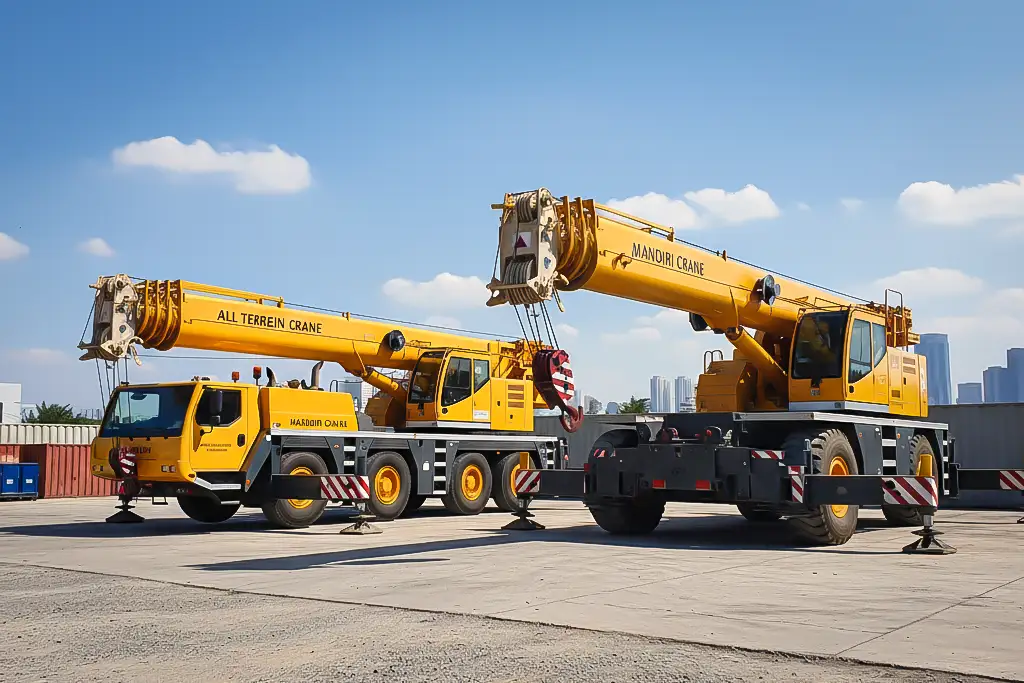 Perbandingan All Terrain Crane vs Rough Terrain Crane