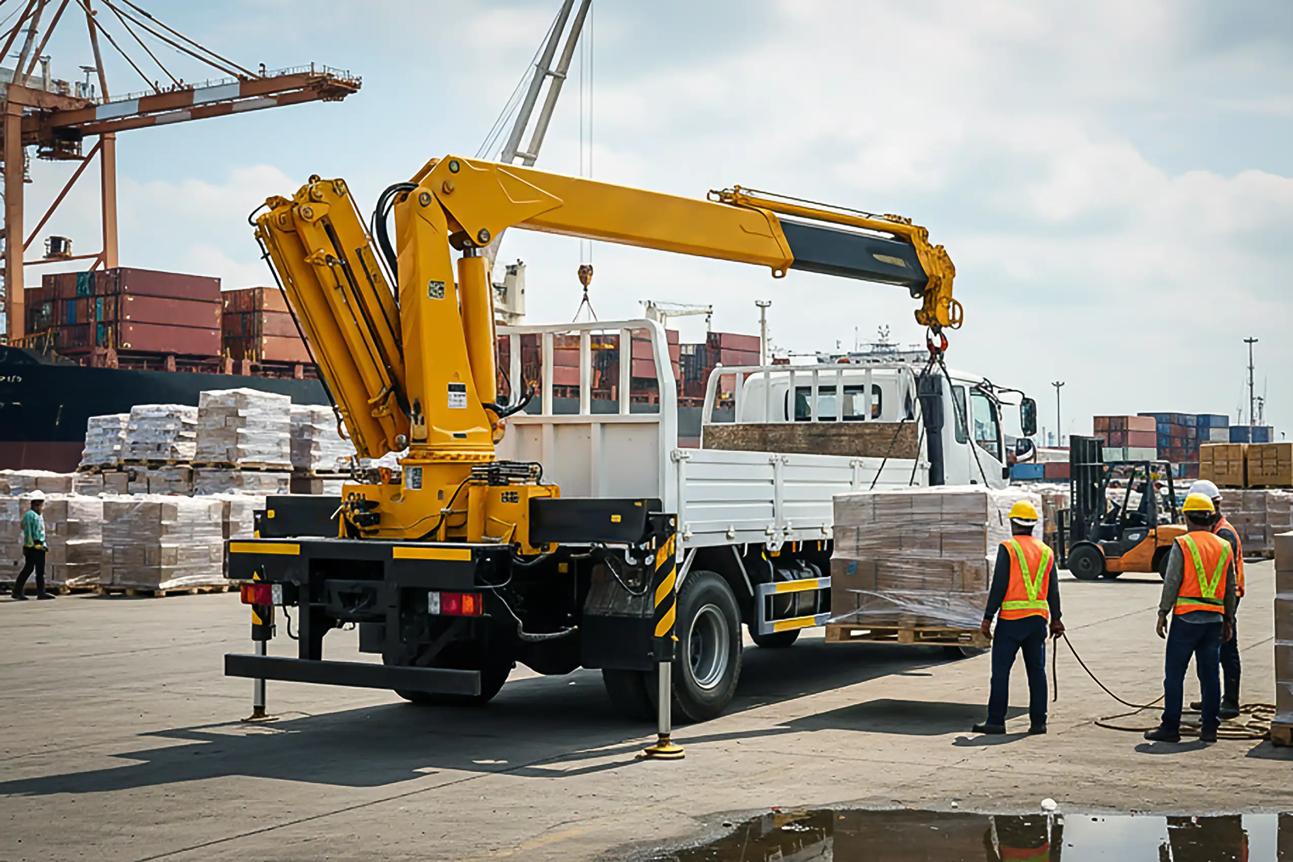 Sewa Loader Crane untuk Proyek Logistik