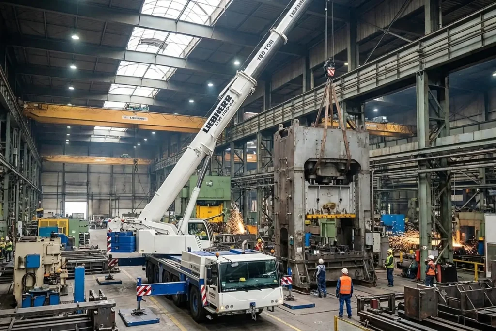 Penggunaan Crane 160 Ton Pabrik dan Industri