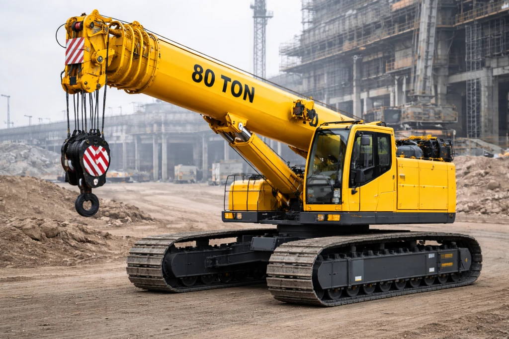 Spesifikasi Lengkap Crawler Crane Kapasitas 80 Ton