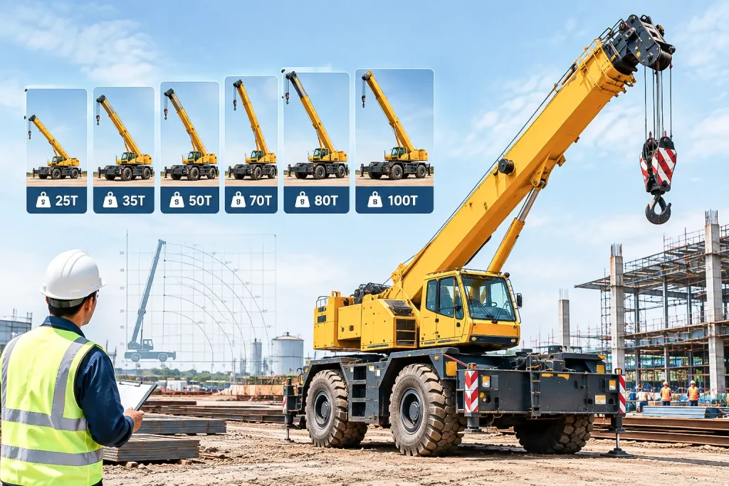 Kapasitas Rough Terrain Crane