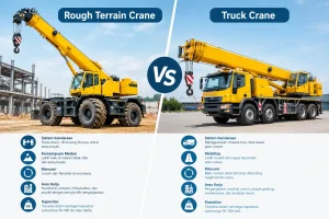 Perbedaan Rough Terrain Crane dan Truck Crane