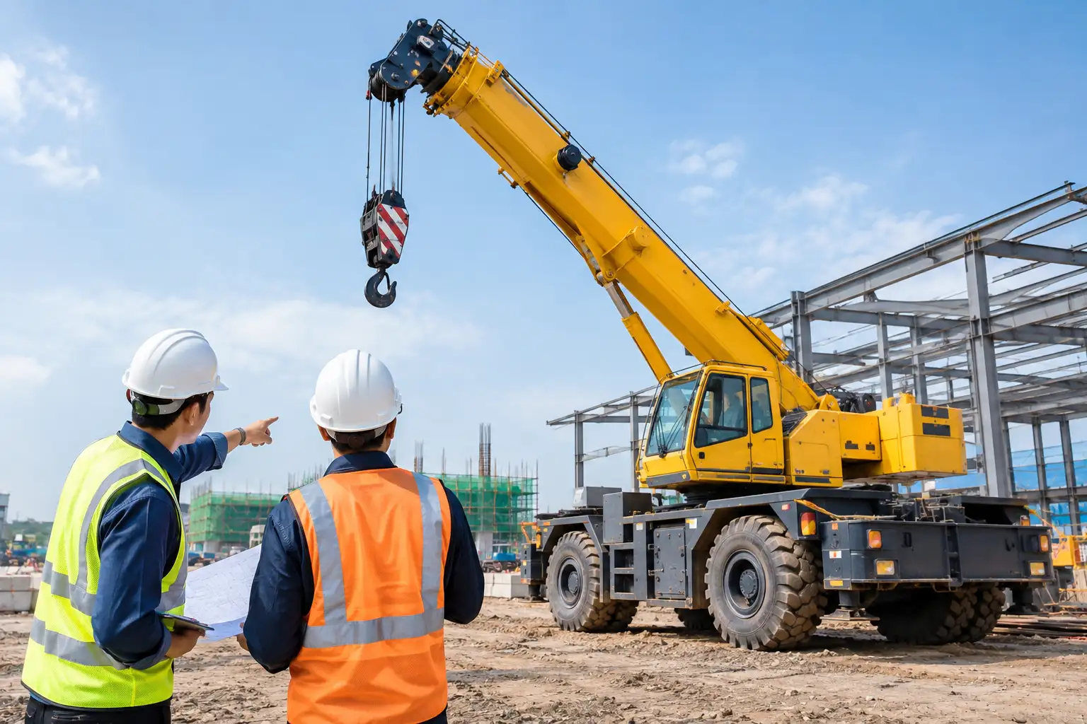 Rough Terrain Crane Konstruksi